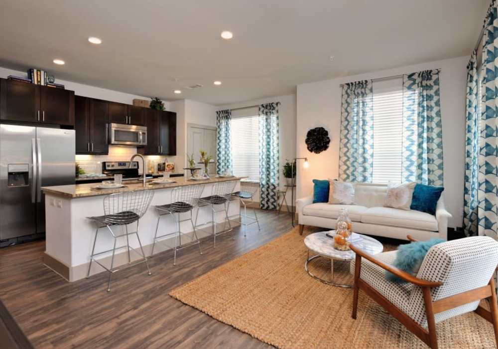 Living and dining view at Harmony Park in Spring, Texas