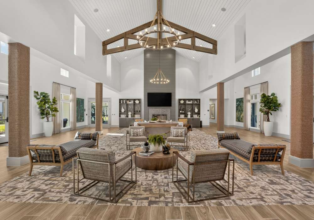 Clubhouse with plenty of seating for residents and their guests at Fidelis Willis.