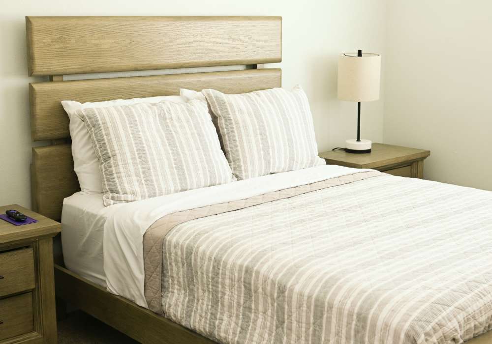 Classic bedroom another view at Anchor Apartments in Freeport, Florida