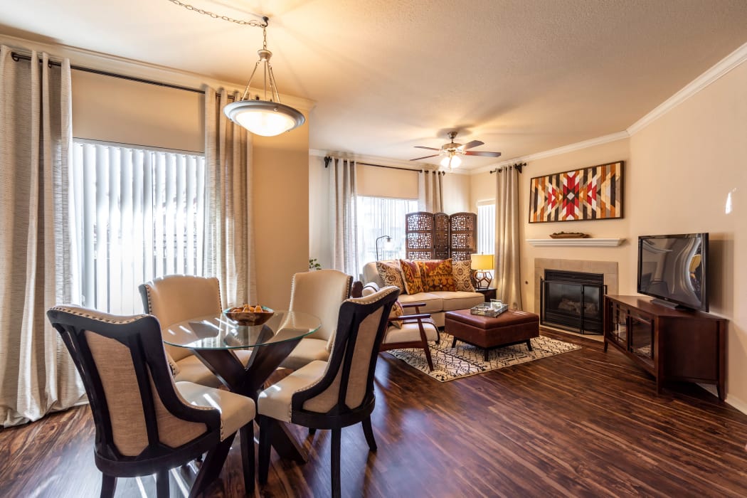 Living room at Broadstone Heights