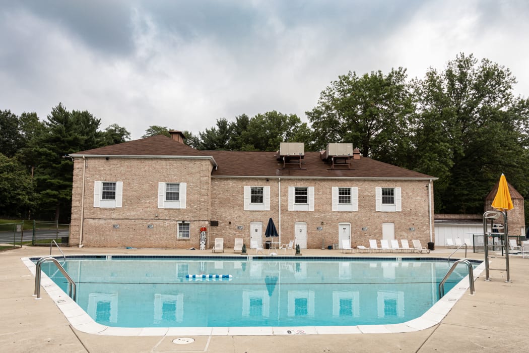 Swimming pool at The Brittany Apartments in Pikesville, Maryland