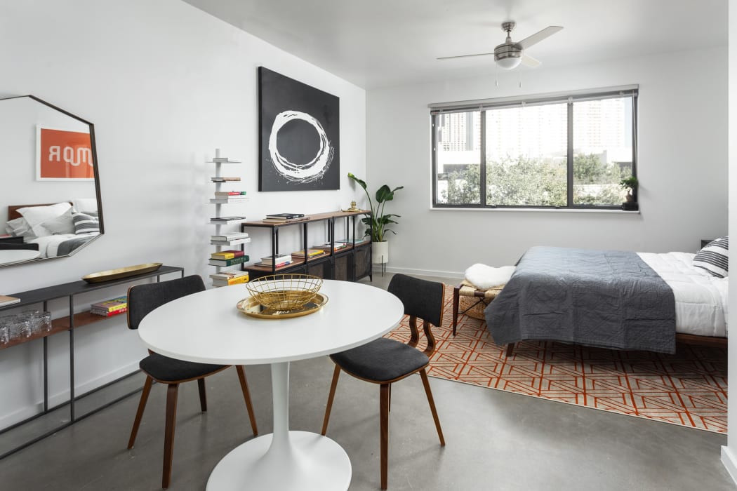 Furnished apartments available at The '68 in San Antonio, Texas.