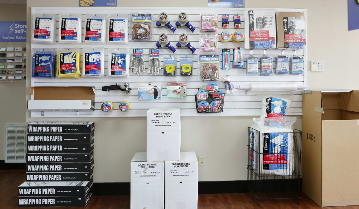 Supplies at StoreSmart Self-Storage in Fayetteville, North Carolina