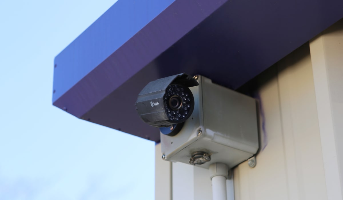 Exterior security camera at StoreSmart Self-Storage in Conway, Arkansas