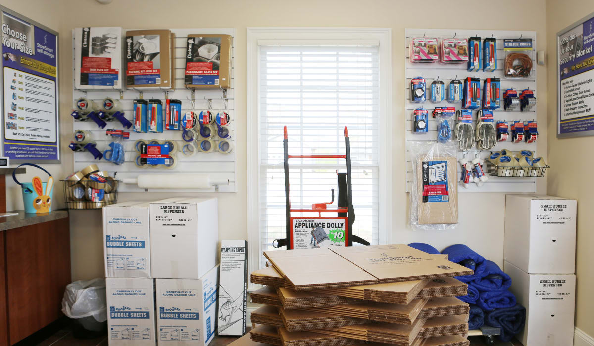 Boxes at StoreSmart Self-Storage in Watkinsville, Georgia