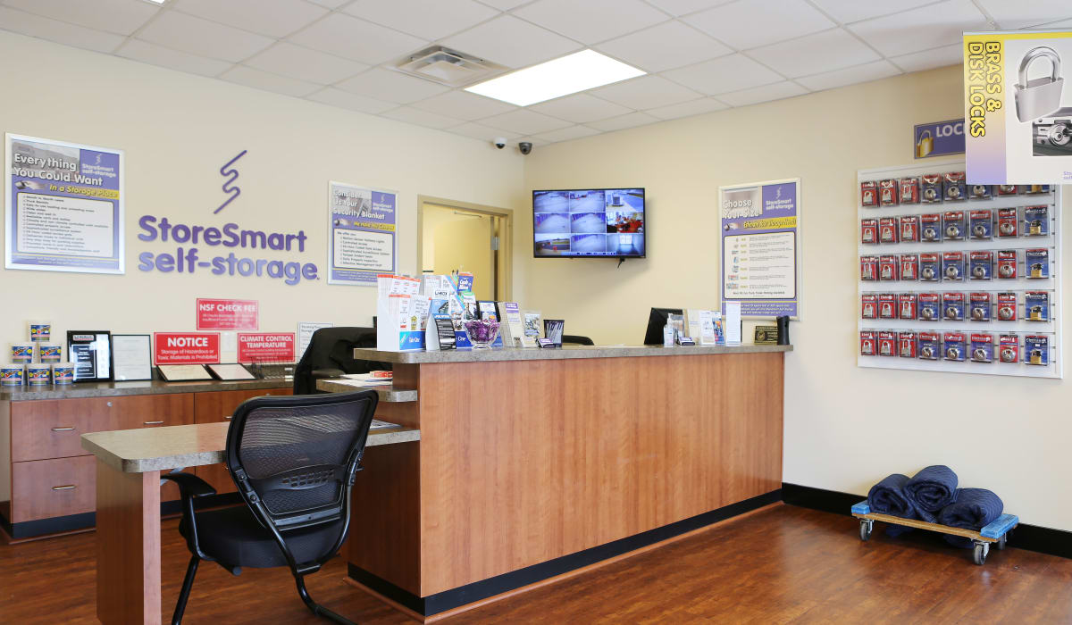 Leasing office at StoreSmart Self-Storage in Warner Robins, Georgia