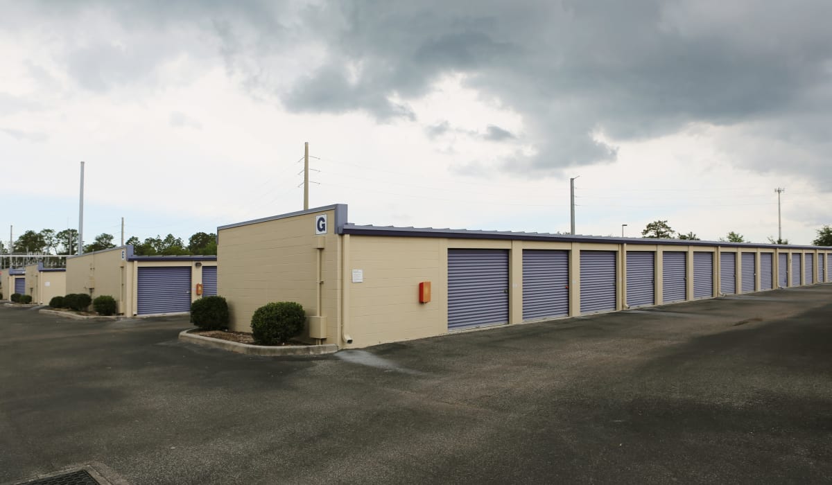 Drive-up units at StoreSmart Self-Storage in Spring Hill, Florida
