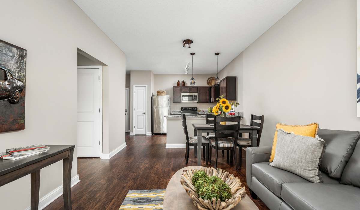 Large open living space at Bonterra Apartments in Fort Wayne, Indiana