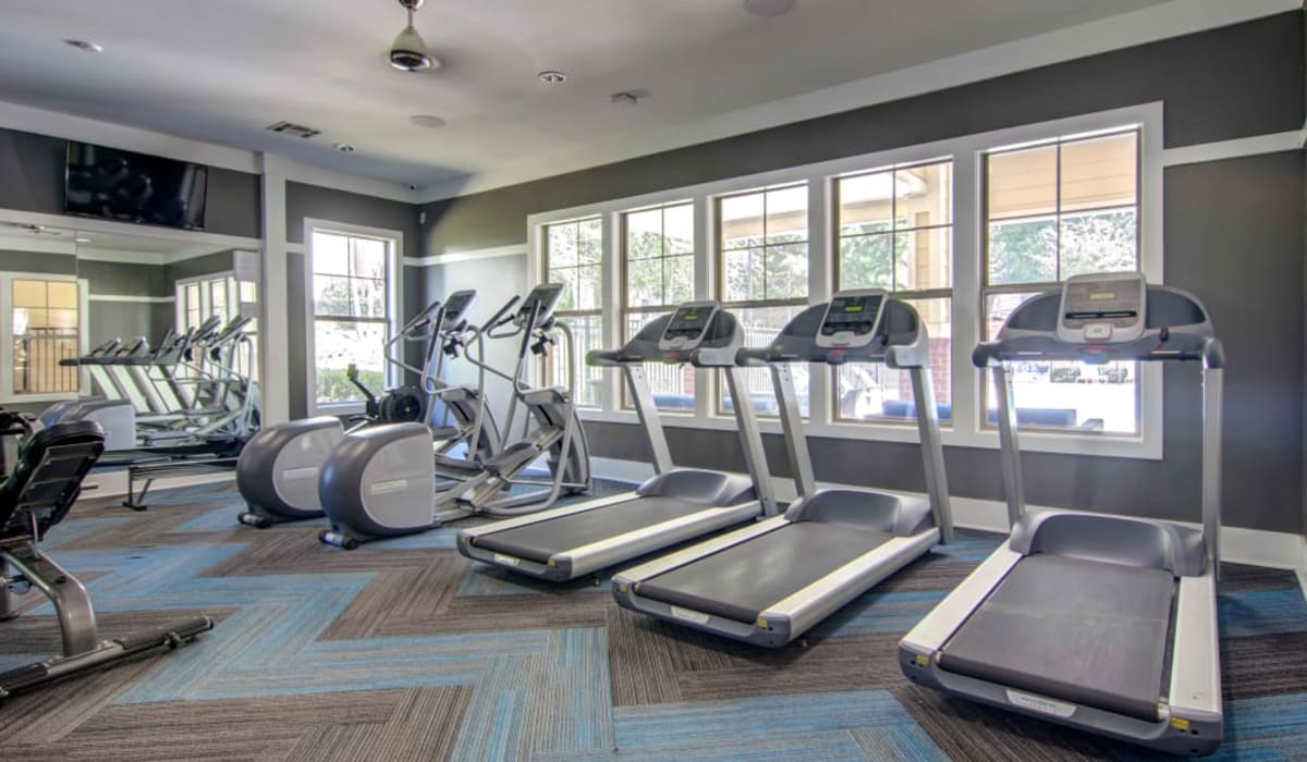 Cardio machines in fitness center at Landing Square in Atlanta, Georgia