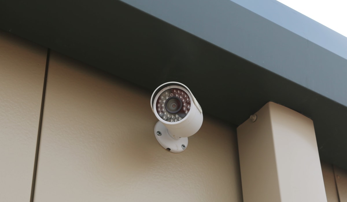 Security cameras at Clover Basin Self-Storage in Longmont, Colorado