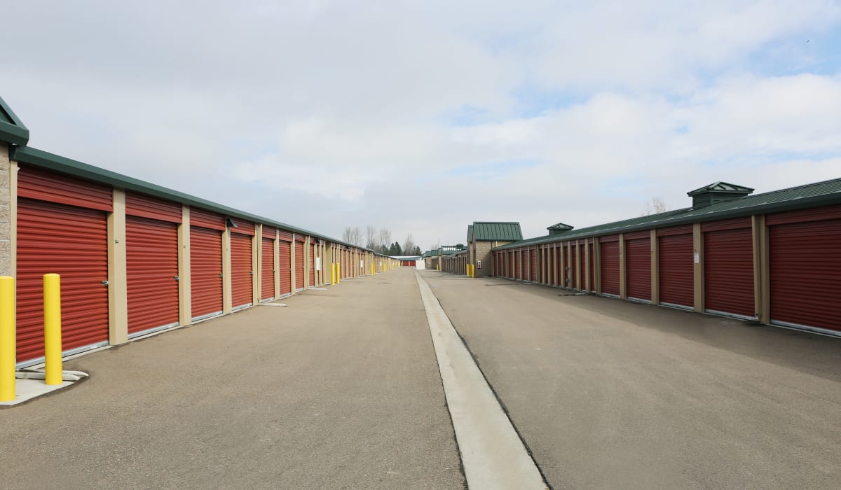 Exterior units at Clover Basin Self-Storage in Longmont, Colorado