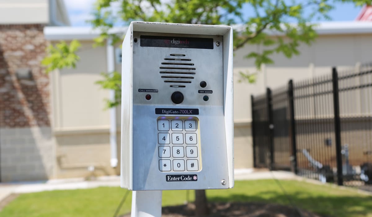 Keypad at Midgard Self Storage in Roswell, GA