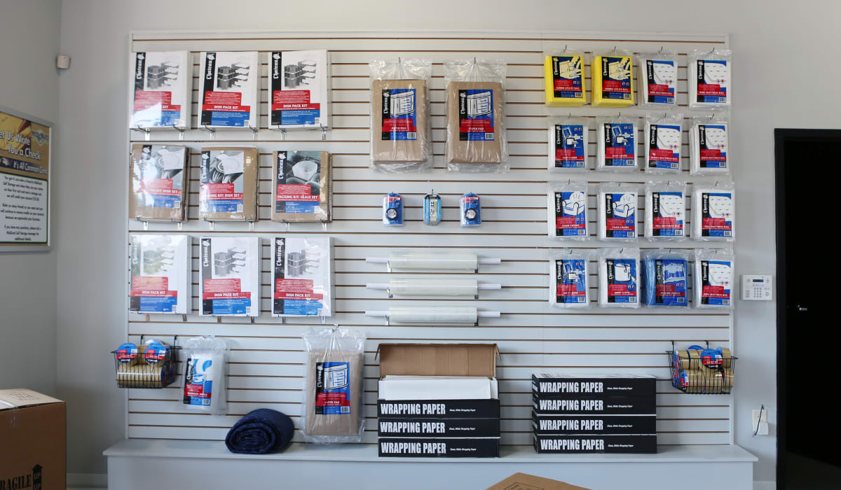 Packing supplies at Midgard Self Storage in Roswell, GA