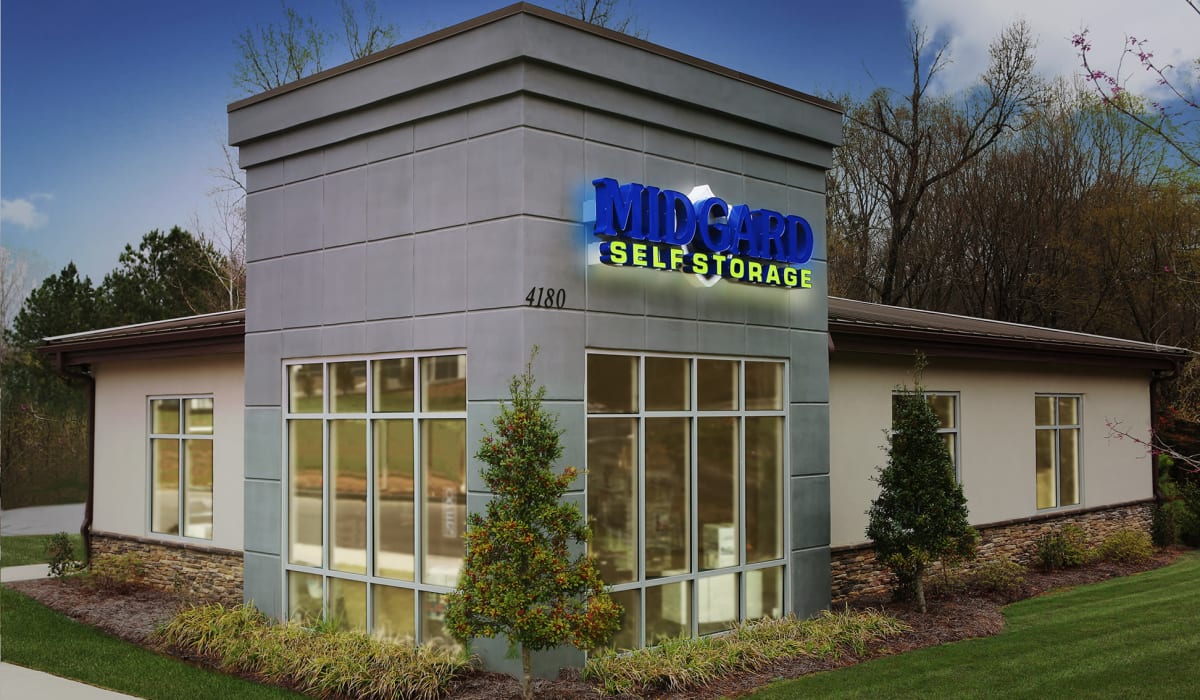 Exterior of Midgard Self Storage in Lake Wylie, South Carolina