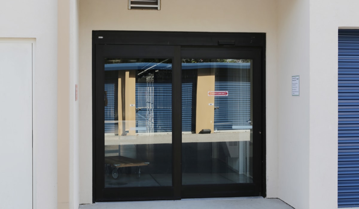 Entrance door at Midgard Self Storage in Bradenton, FL