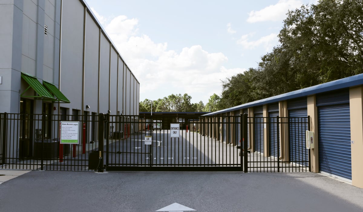 Security gate at Midgard Self Storage in Bradenton, FL