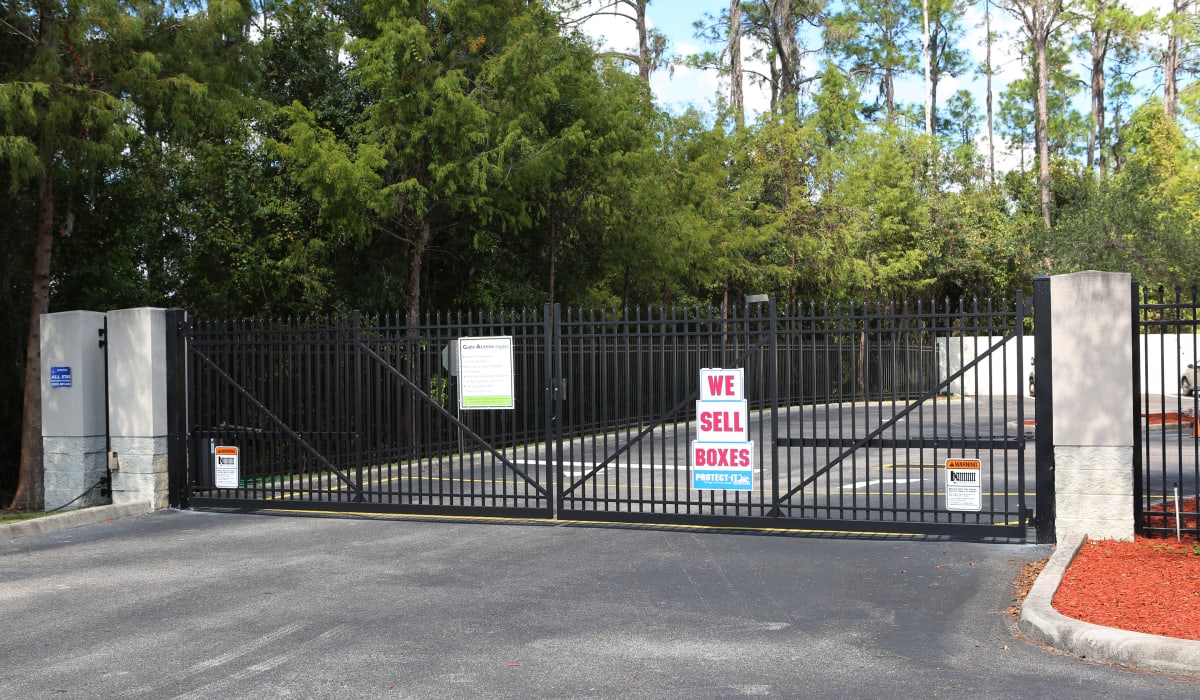 Security gate at Midgard Self Storage in Bradenton, FL