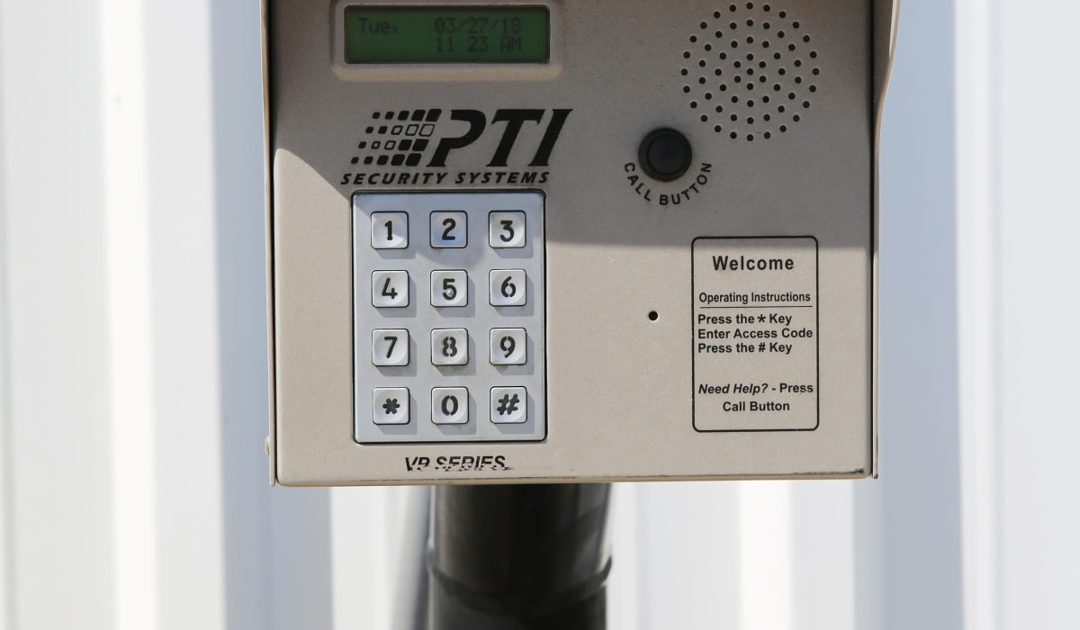 Keypad at Midgard Self Storage in Melbourne, Florida