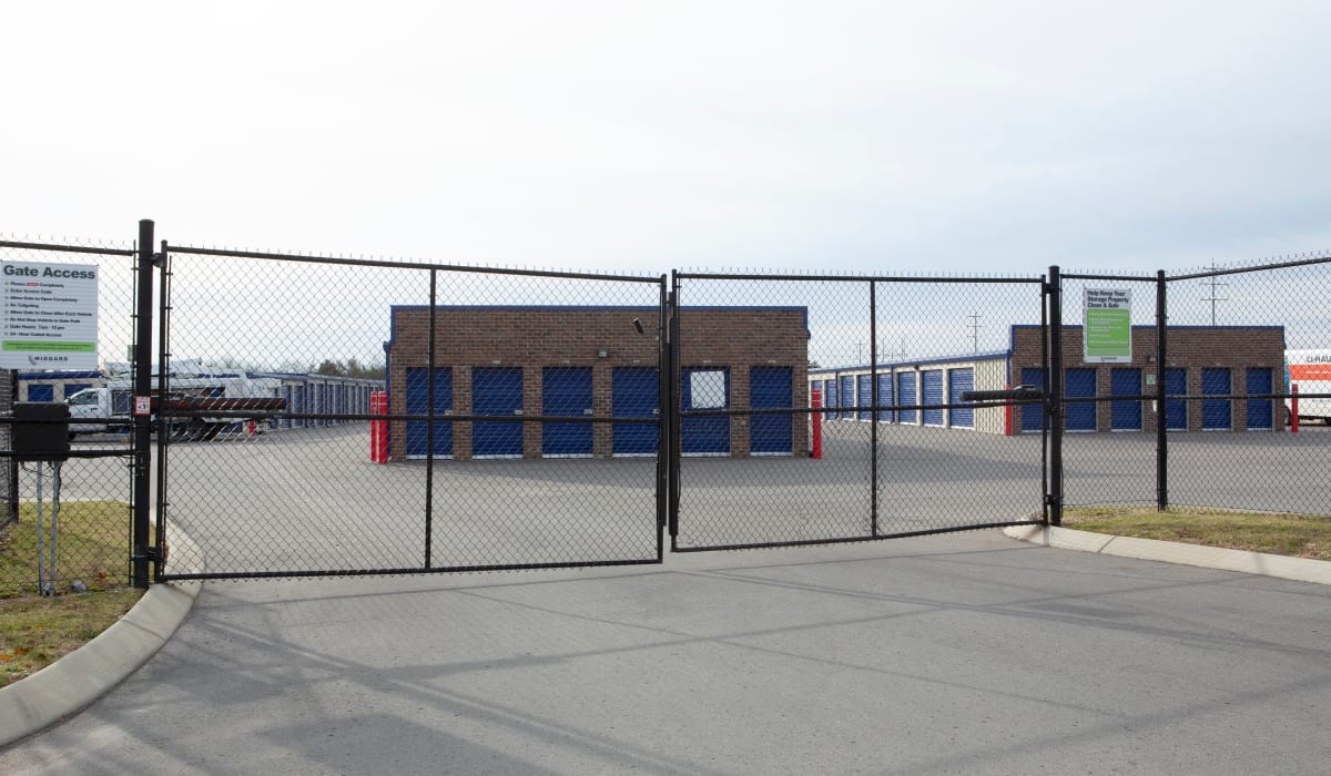 Entry gate at Midgard Self Storage in Murfreesboro, TN