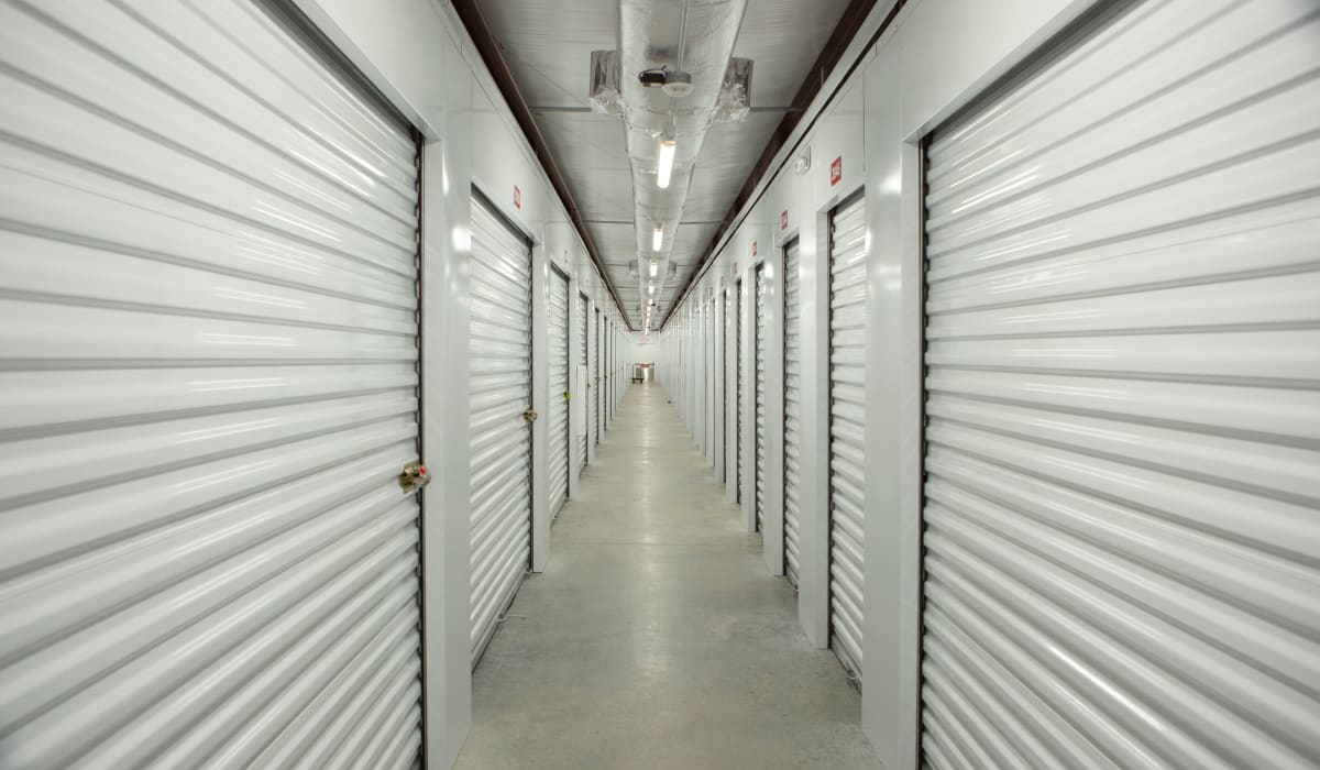 Indoor storage units at Midgard Self Storage in Murfreesboro, TN