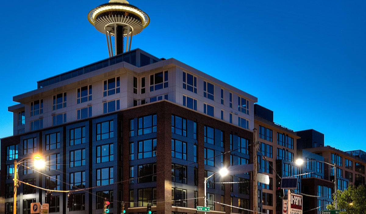 Building facade of Pillar Properties in Seattle, Washington