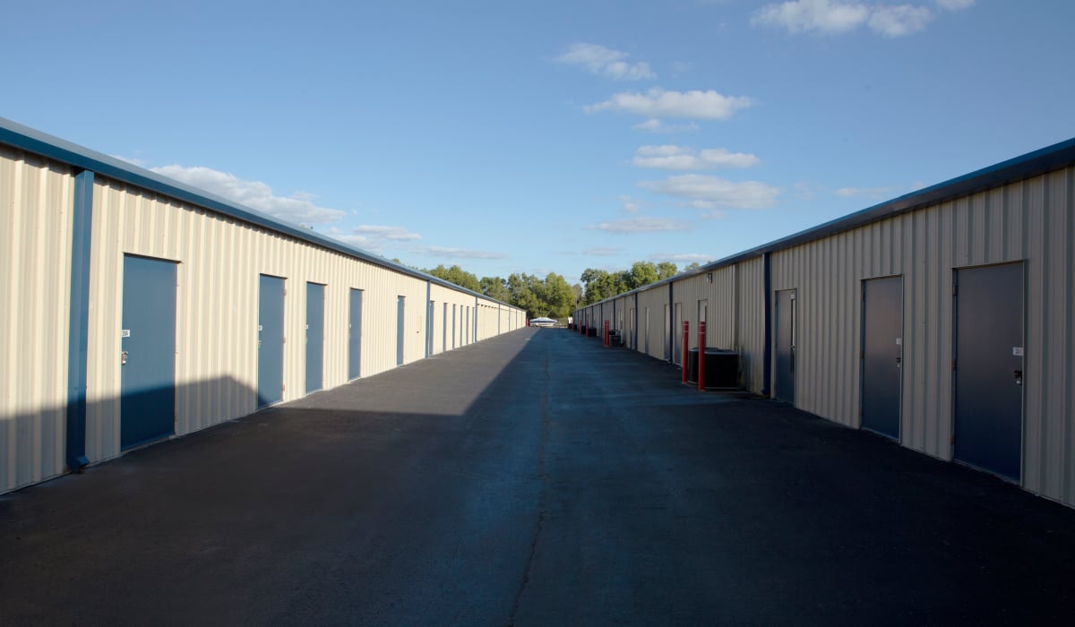 Exterior storage units at Midgard Self Storage in Naples, FL