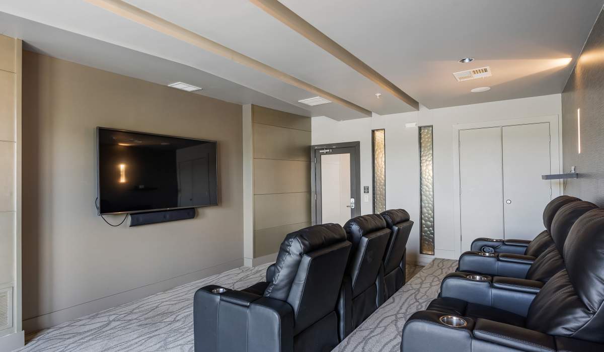 Theater room at Latitude at Deerfield Crossing in Mason, Ohio
