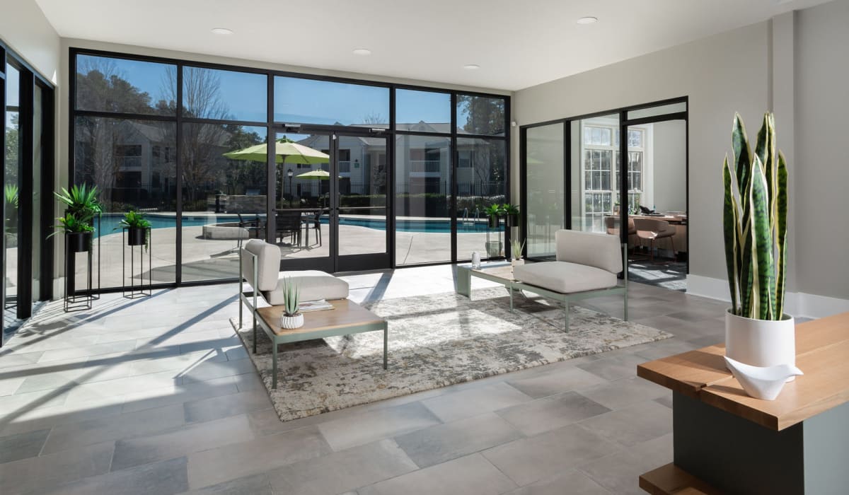 Lobby at Evergreen Commons in Union City, Georgia