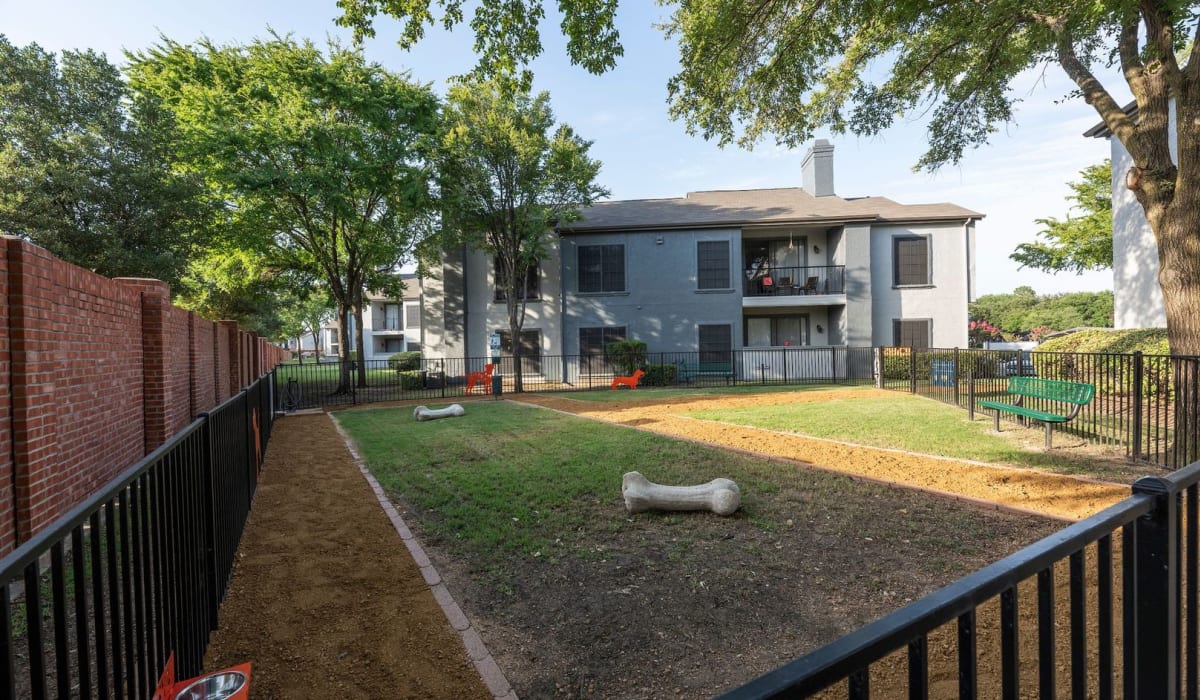 Dog park at Gardens of Valley Ranch in Irving, Texas