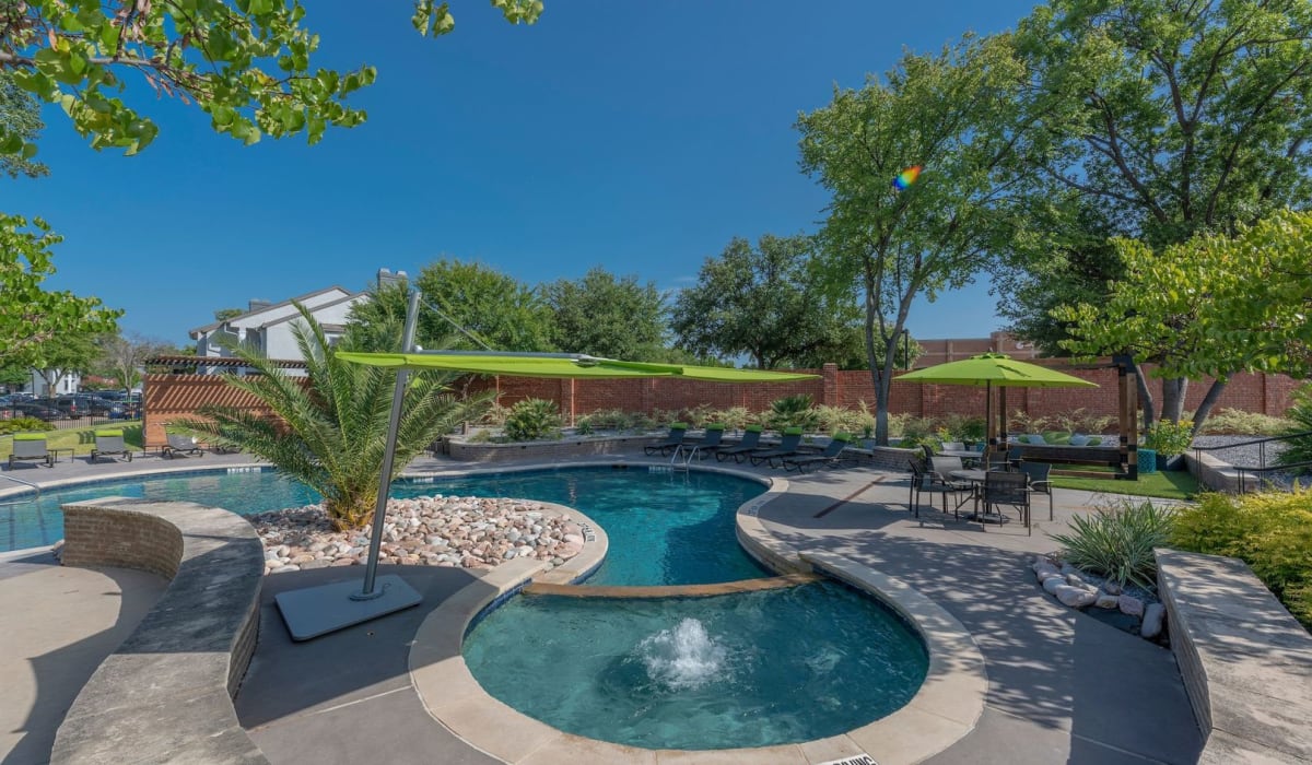 Outdoor pool at Gardens of Valley Ranch in Irving, Texas