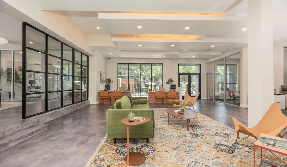 Lobby seating at Gardens of Valley Ranch in Irving, Texas