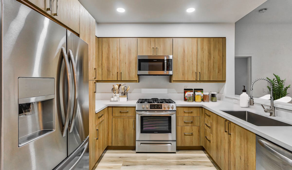 Beautiful modern kitchen at 416 on Broadway in Glendale, California