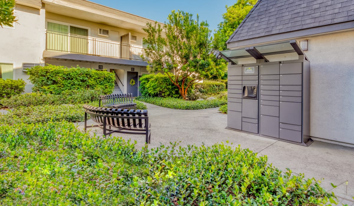 Amazon Hub and exterior grounds at The Arbors at Magnolia in Anaheim, California