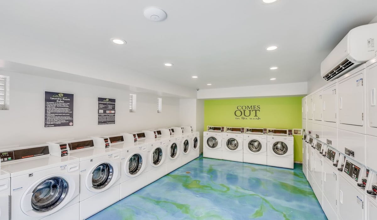 Laundry facilities at The Arbors at Magnolia in Anaheim, California