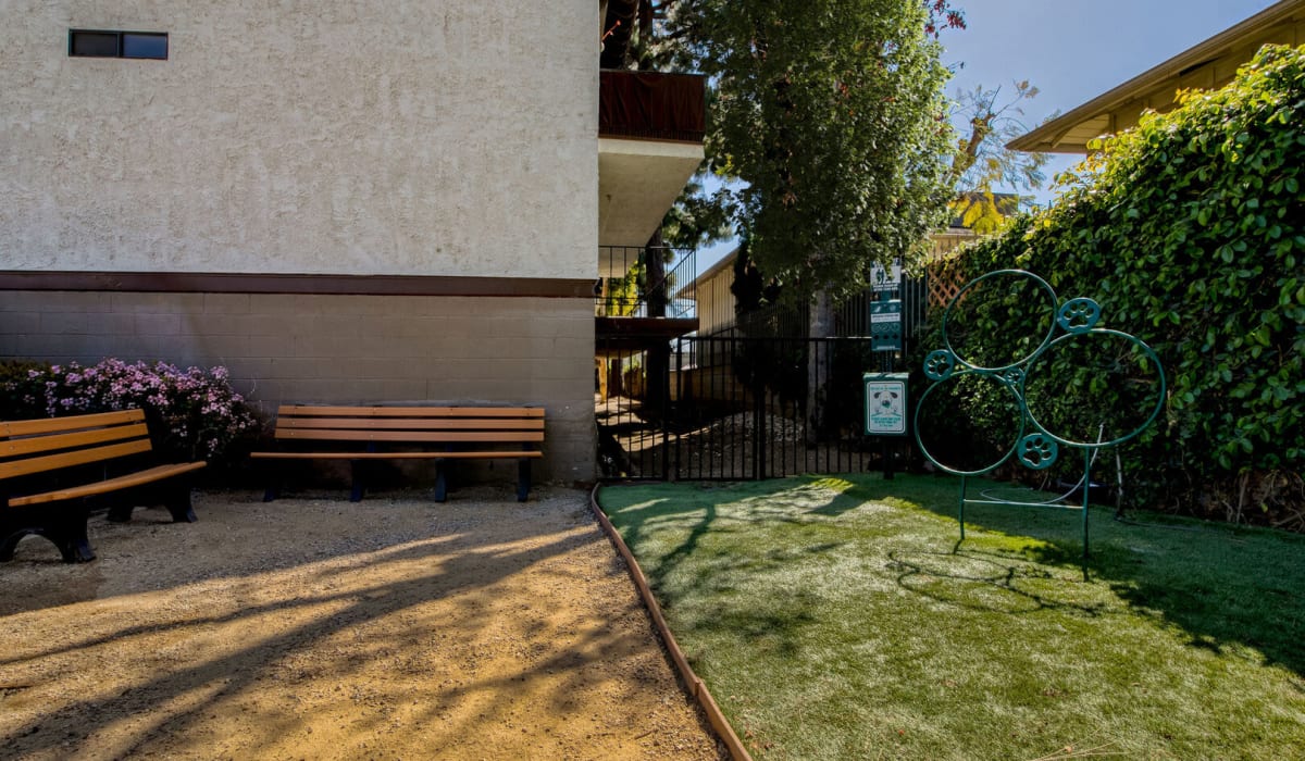 Onsite dog park at Portico in Fullerton, California