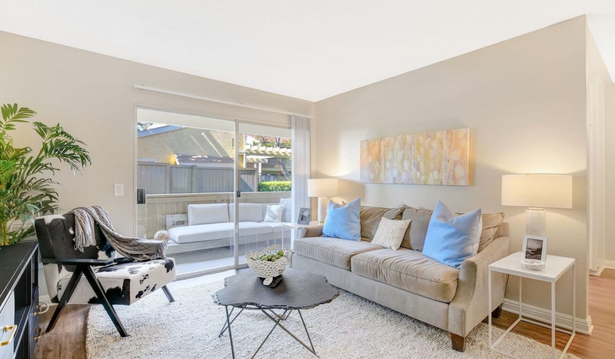 Open and luxurious living spaces at Torrey Pines Apartment Homes in West Covina, California