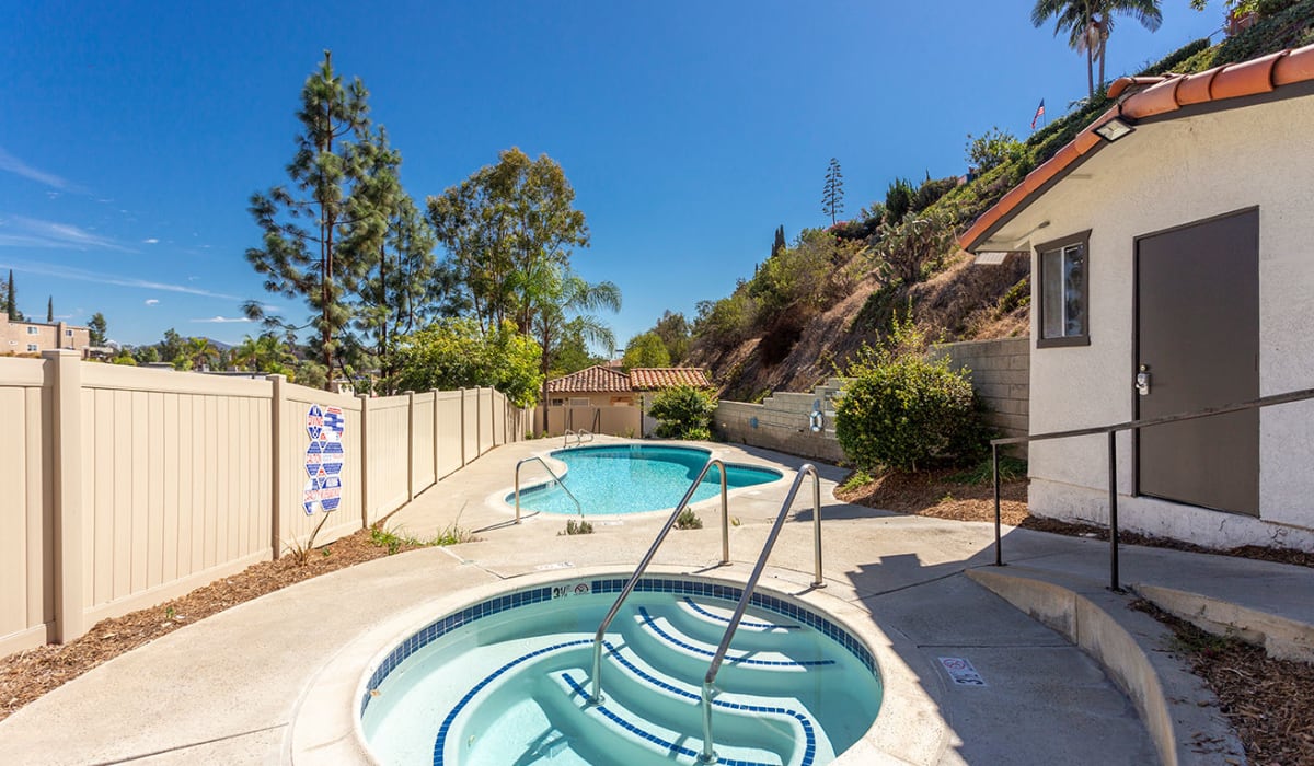 Hot tub and Pool at Jackson 23 Apartments in La Mesa, California