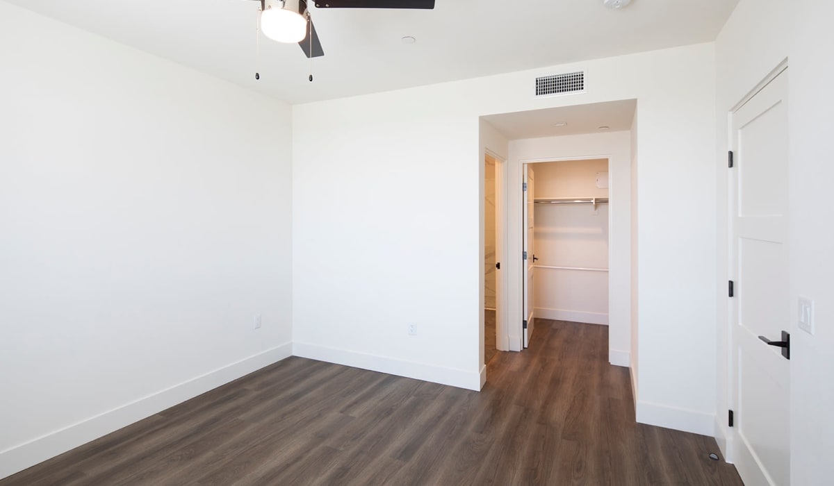 Bedroom at Mission West Lofts in San Diego, California