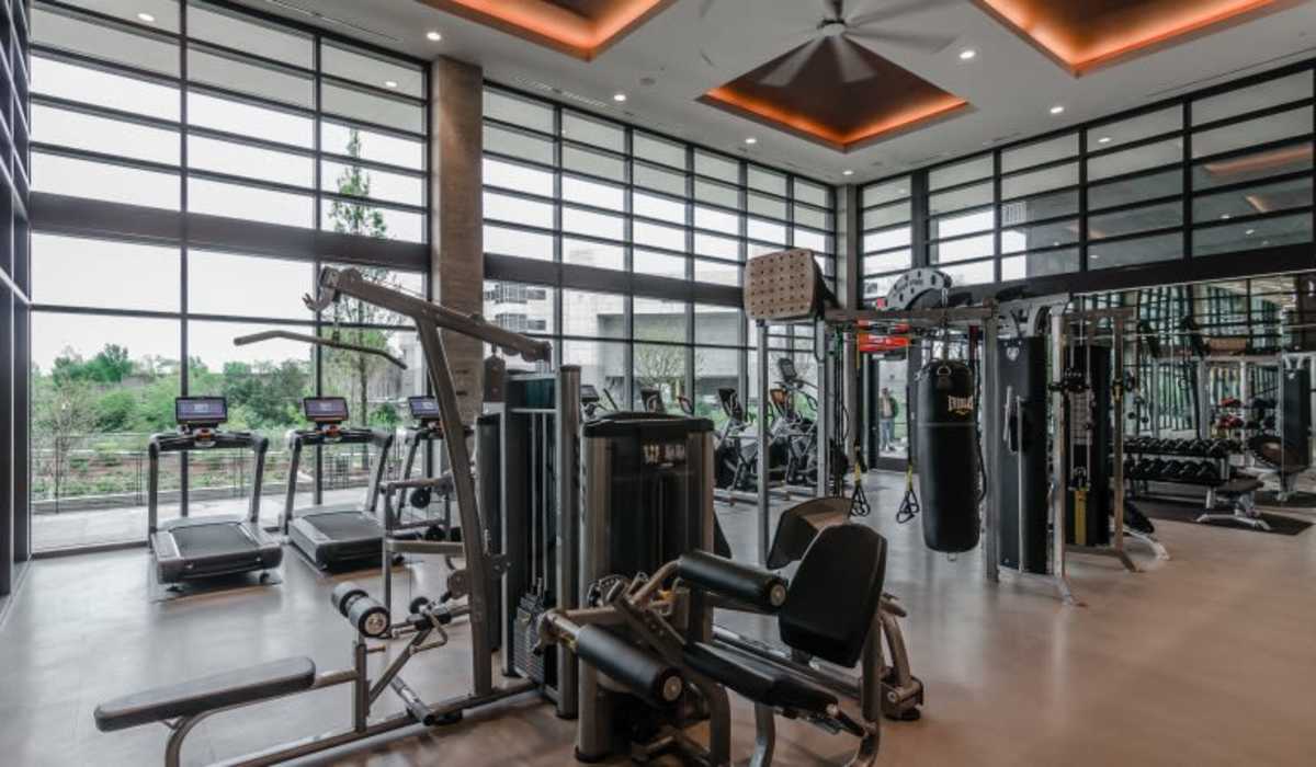 Gym with weights The Shay in Nashville, Tennessee