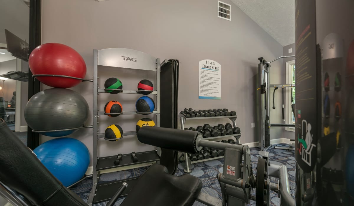 Fitness center at Reserve at Garden Lake in Riverdale, Georgia