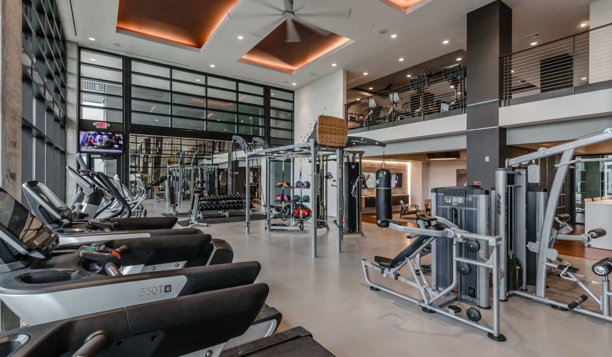 Gym with machines The Shay in Nashville, Tennessee