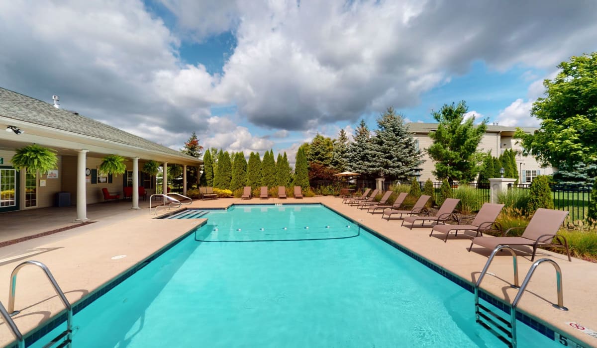 Outdoor swimming pool at Park Lane Apartments in Depew, New York