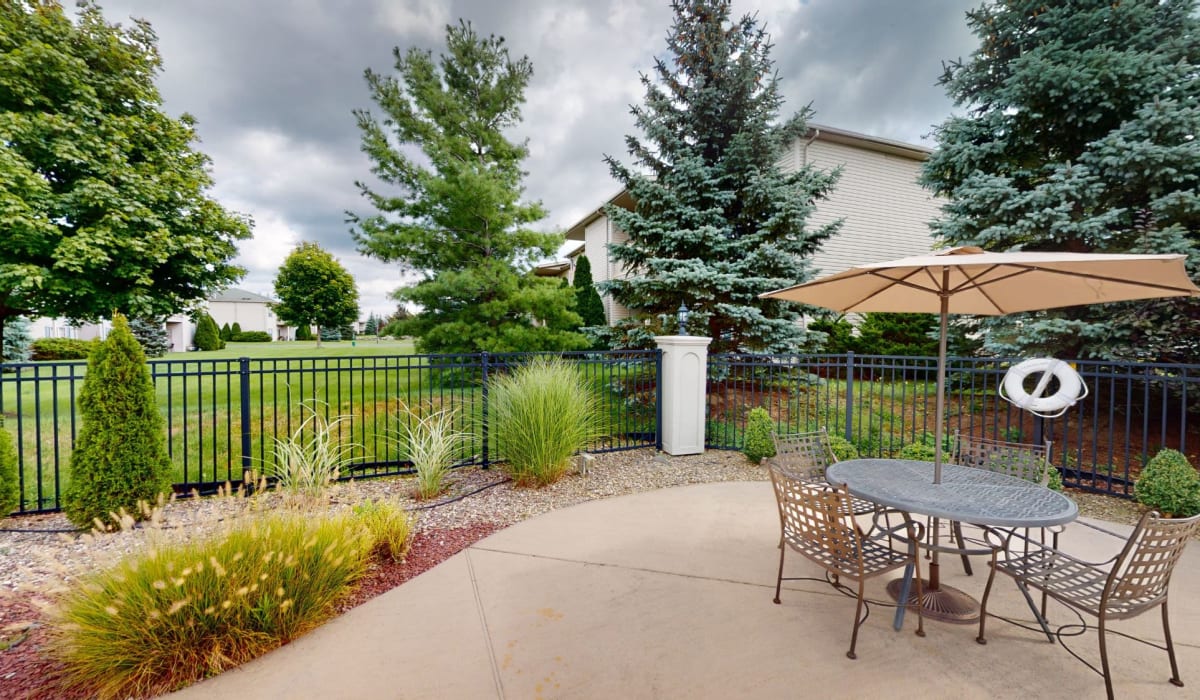 Outdoor patio set at Park Lane Apartments in Depew, New York