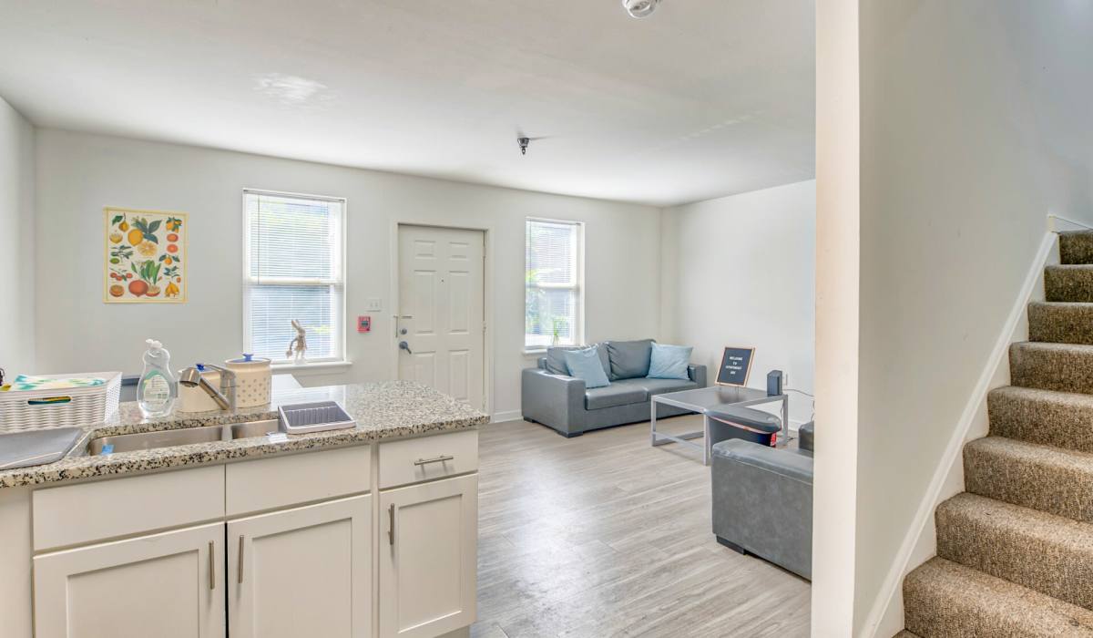Apartment kitchen at Marshall Park in Richmond, Virginia