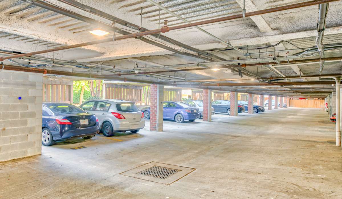 A covered loading area at Marshall Park in Richmond, Virginia
