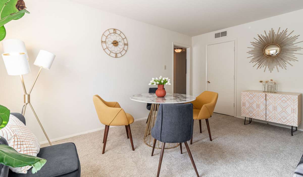 Dining area at Willow Oaks Apartments in Richmond, Virginia