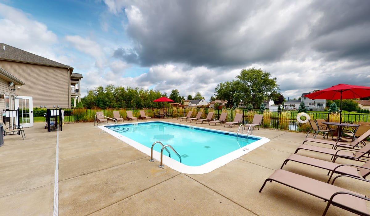 Swimming pool with sundeck at Park Lane South Apartments in Depew, New York