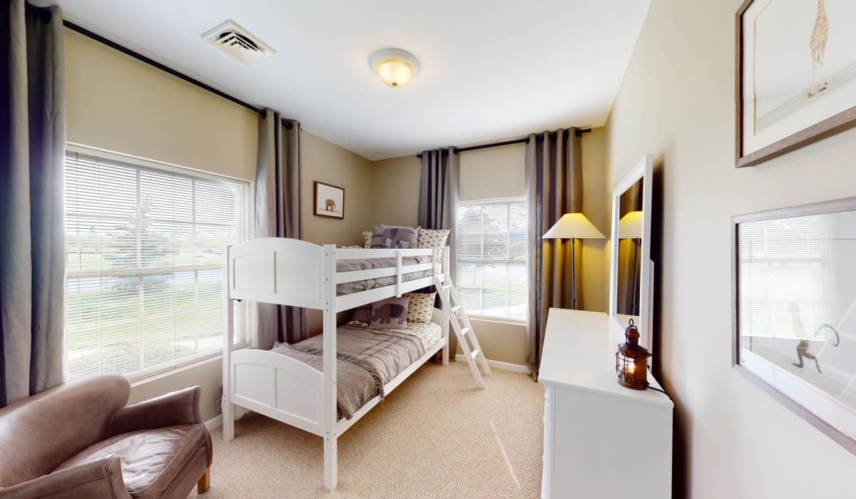 Bedroom with bunk beds at Park Lane Apartments in Depew, New York
