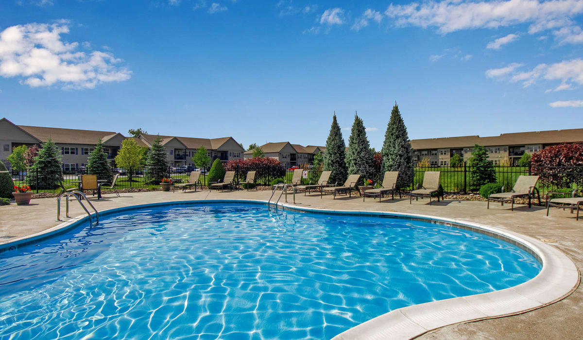 Sparkling Swimming Pool at Fireside Apartments in Williamsville, New York
