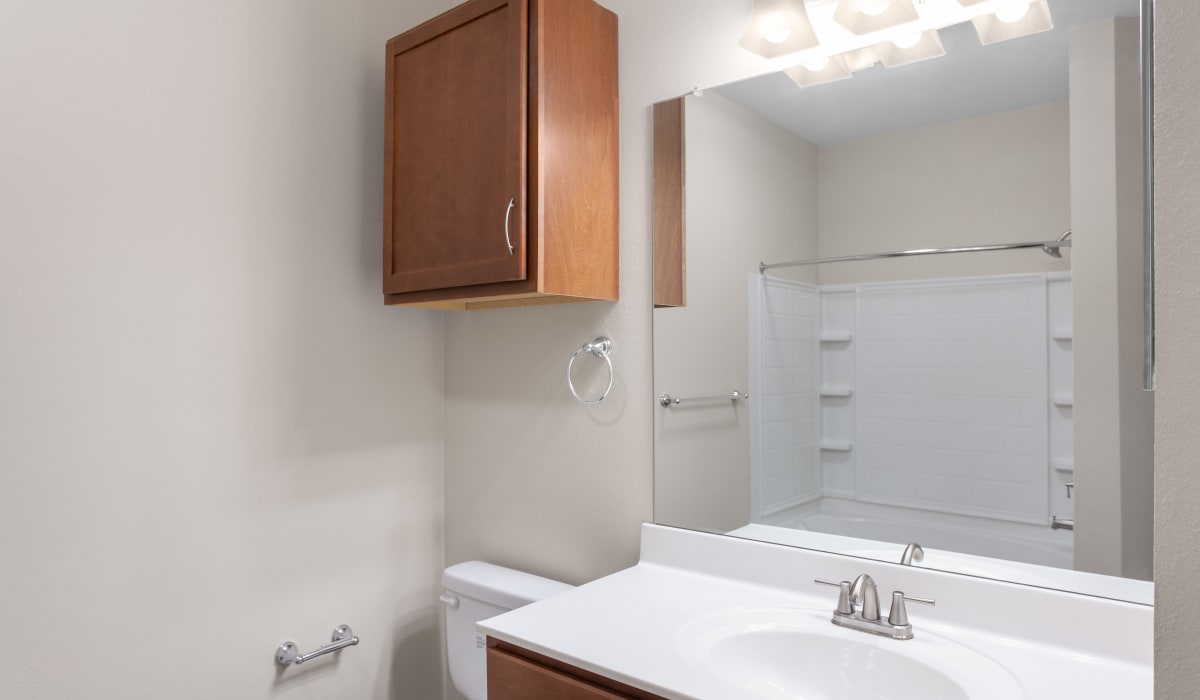 Upgraded bathroom at Cantare at Indian Lake Village in Hendersonville, Tennessee